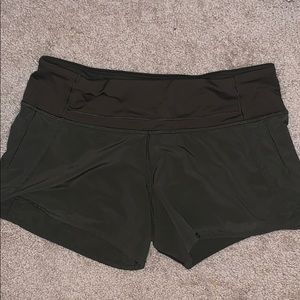 army green lulu lemon shorts